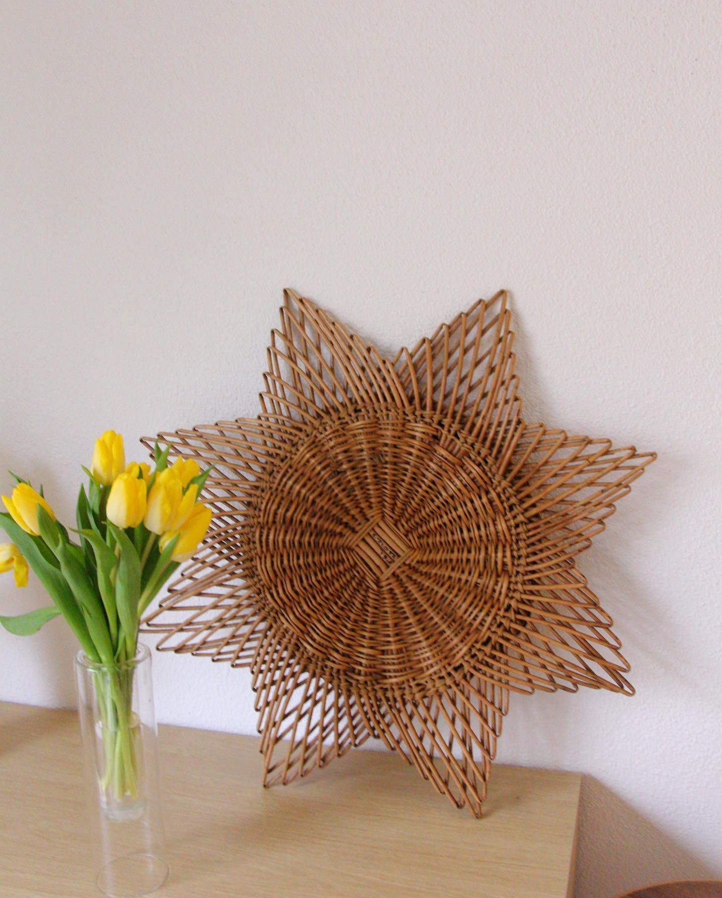 Miroir rotin vintage années 60 - Pépites Déco Vintage Brocante Vannes